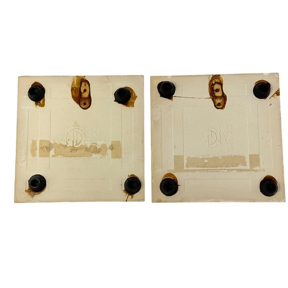 Vintage Morton Salt Trivet Coasters 1956 Girl "When It Rains It Pours" Set Of 2 - Picture 4 of 6